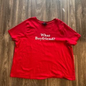 “What Boyfriend?” crop top